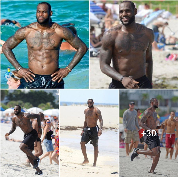 “LeBron James Shows Off His Fit Frame in Stunning Beach Pics”